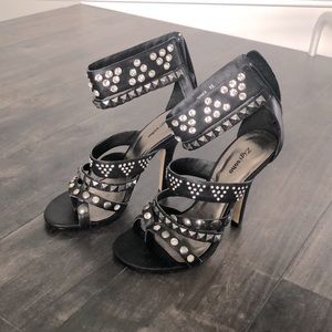 Studded Moto Heels